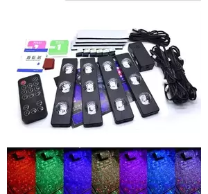 Светодиодная подсветка салона авто RGB 7 цветов A-Plus самоклеящаяся от USB с пультом